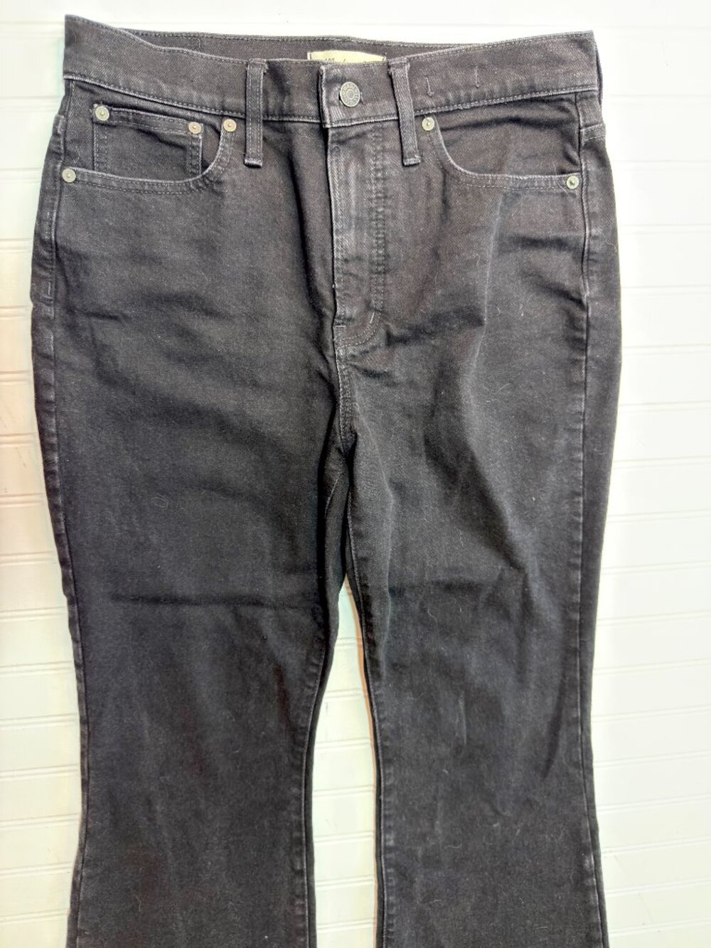 Madewell The Perfect Vintage Flare Jeans Black Wash Womens Size 29 High Rise - Picture 8 of 14